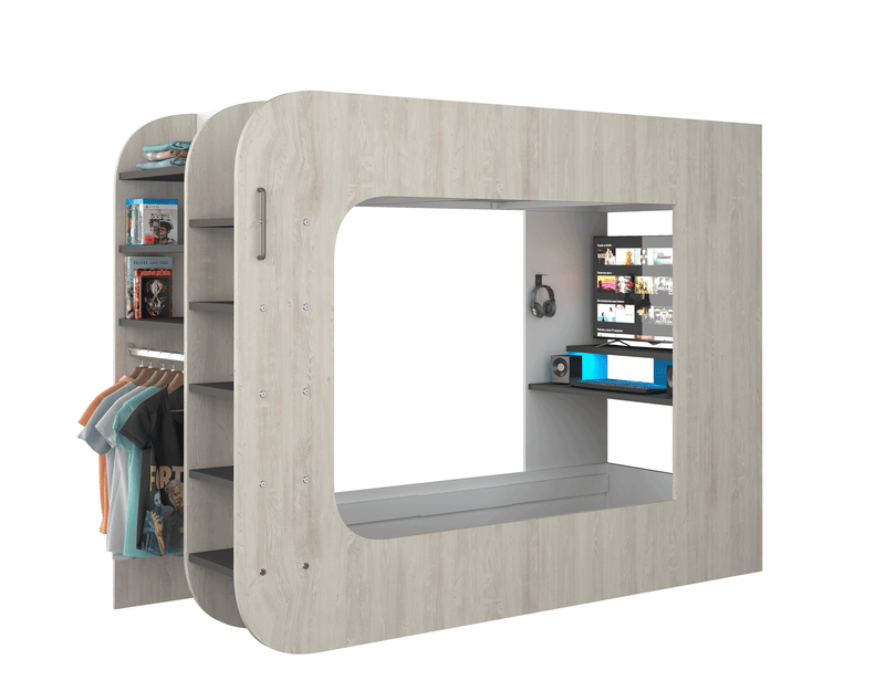 Gamer Bed 35.43" x 78.7" Natural Color SET - p13195