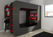 Gamer Bed Red & Black - i38209 - Lara Furniture