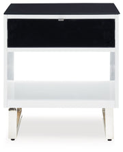 Gardoni White/Black End Table - T756-3