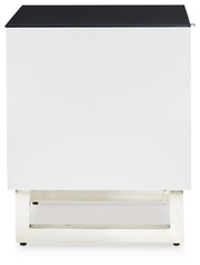 Gardoni White/Black End Table - T756-3