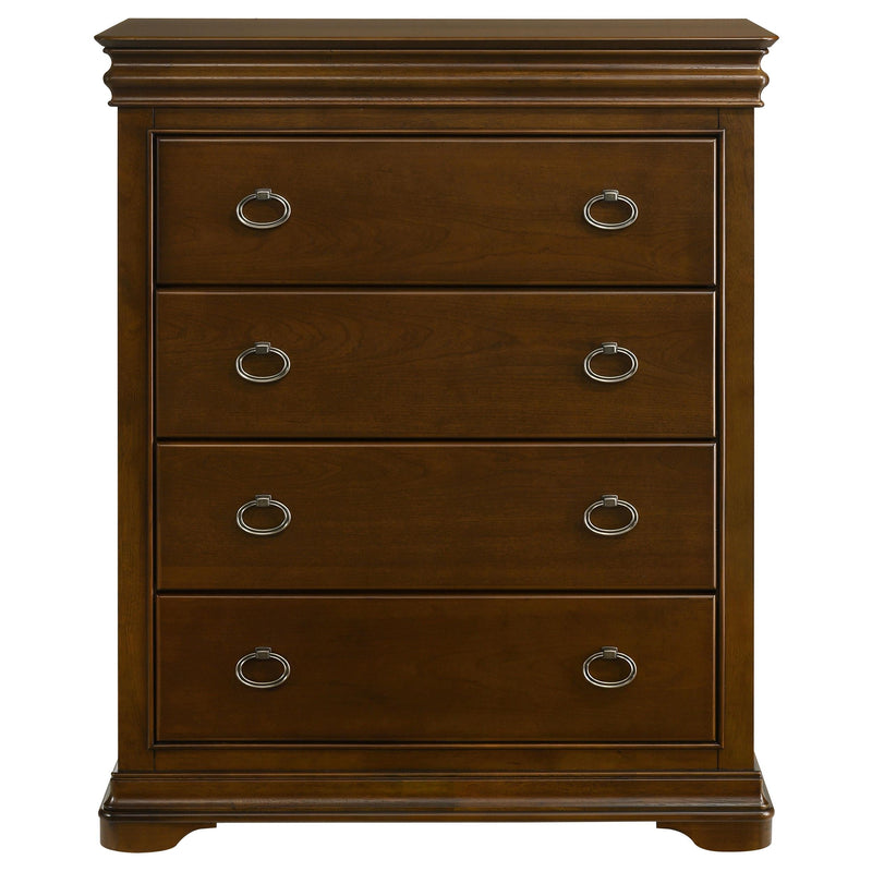Garland 4-drawer Bedroom Chest of Drawers Brown Cherry - 205305