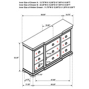 Garland 9-drawer Bedroom Dresser Cabinet Brown Cherry - 205303