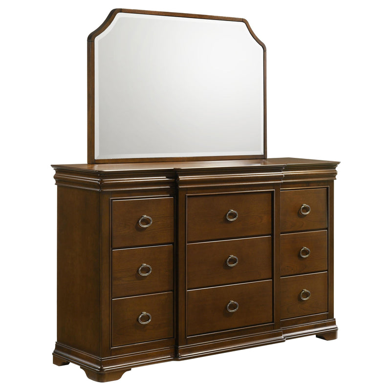 Garland 9-drawer Bedroom Dresser with Mirror Brown Cherry - 205303M