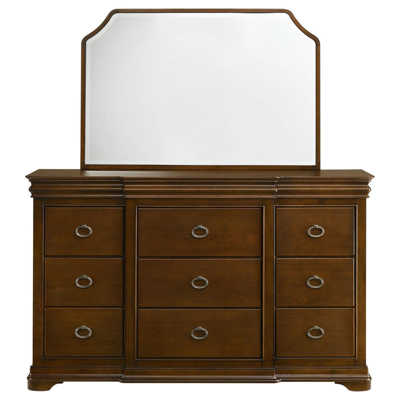 Garland 9-drawer Bedroom Dresser with Mirror Brown Cherry - 205303M