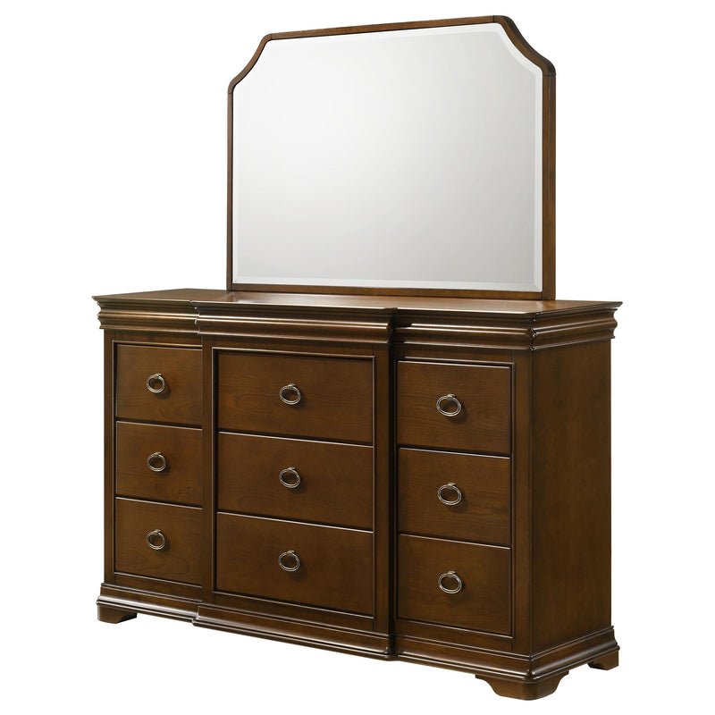Garland 9-drawer Bedroom Dresser with Mirror Brown Cherry - 205303M