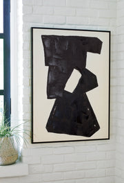 Garviery Black/Cream Wall Art - A8000385