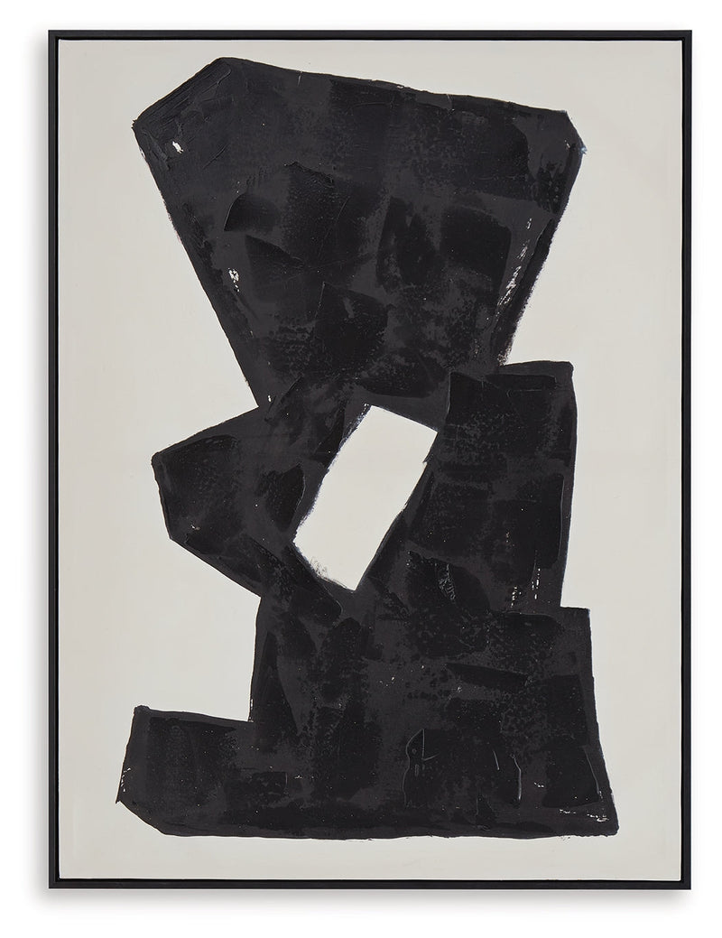 Garviery Black/Cream Wall Art - A8000385