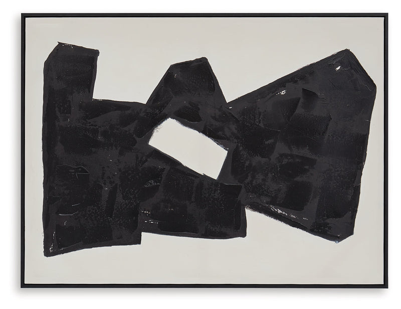 Garviery Black/Cream Wall Art - A8000385