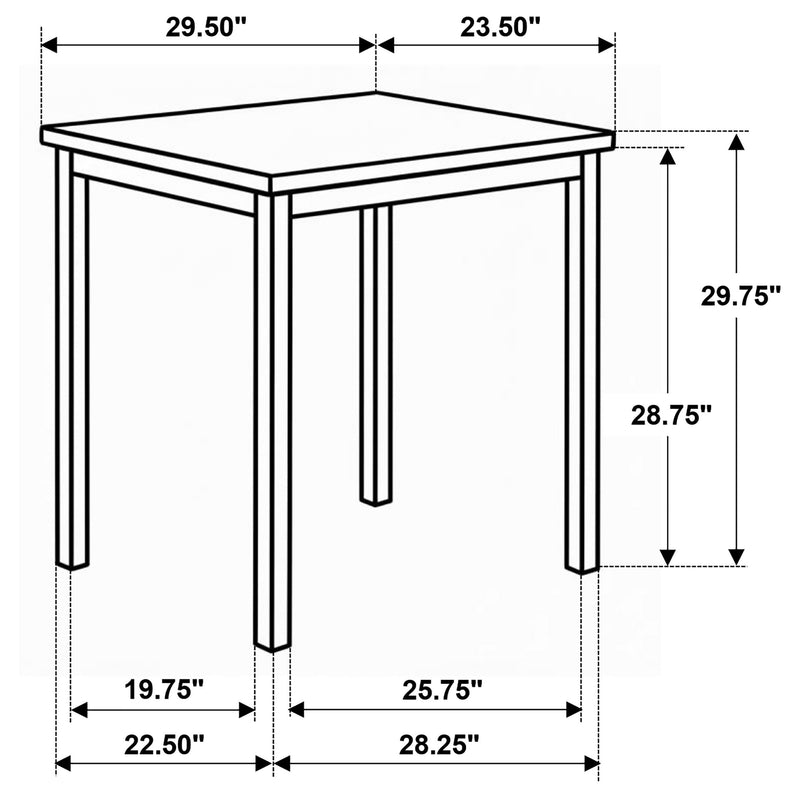 Garza 5-piece Space Saving Rectangular Dining Table Greige Oak - 193980-S5