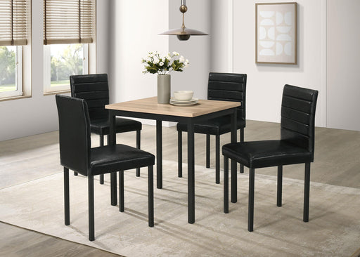 Garza 5-piece Space Saving Rectangular Dining Table Greige Oak - 193980-S5