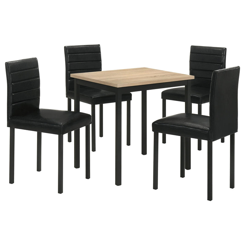 Garza 5-piece Space Saving Rectangular Dining Table Greige Oak - 193980-S5