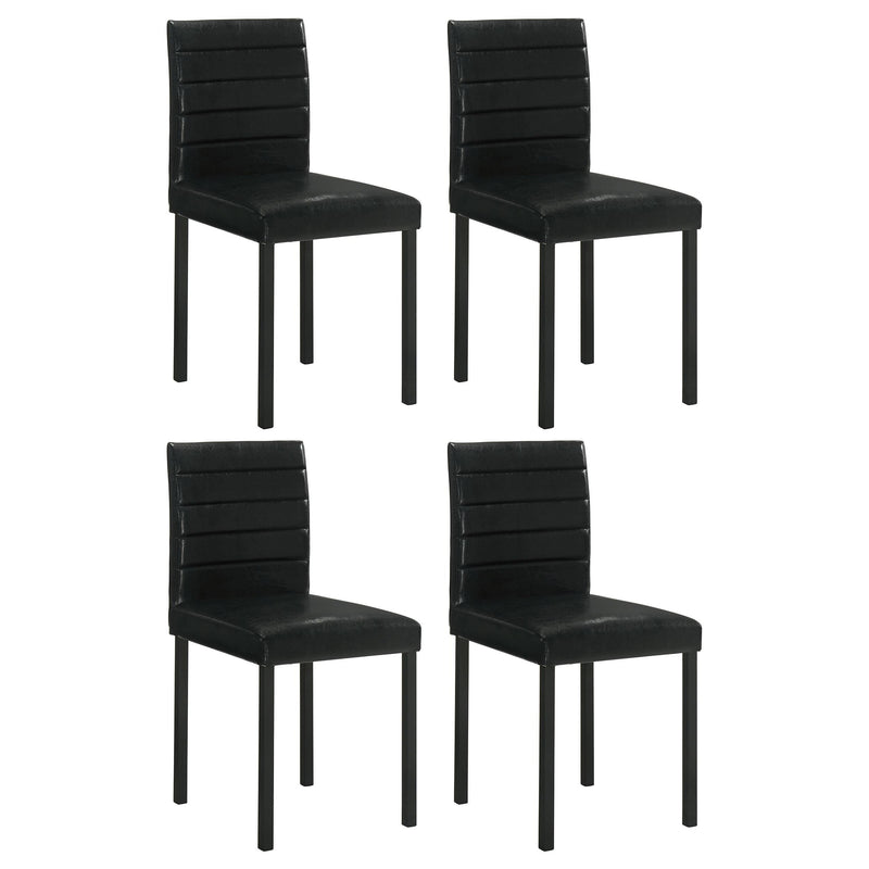 Garza Upholstered Dining Side Chair Black (Set of 4) - 193982