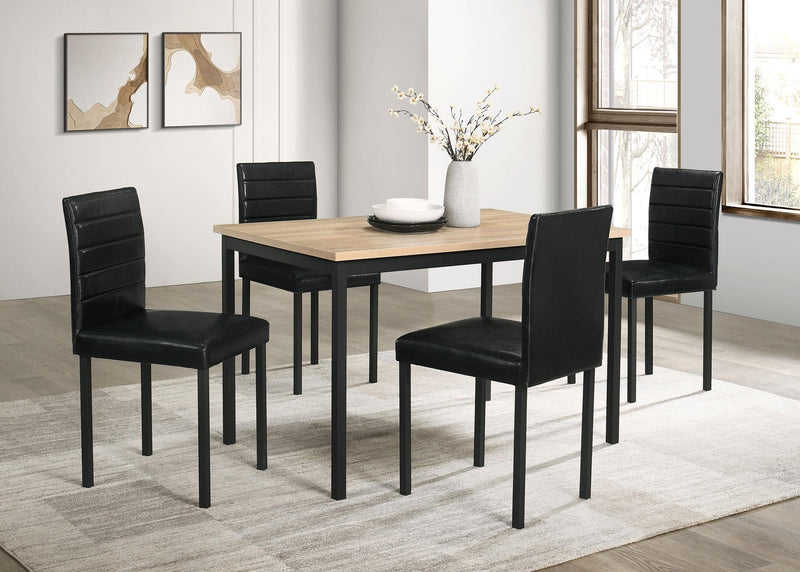 Garza Upholstered Dining Side Chair Black (Set of 4) - 193982