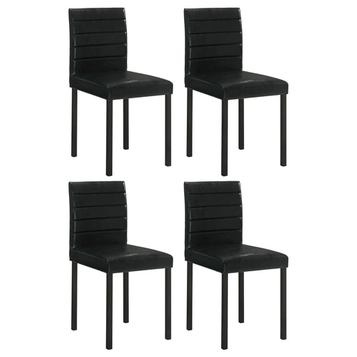 Garza Upholstered Dining Side Chair Black (Set of 4) - 193982