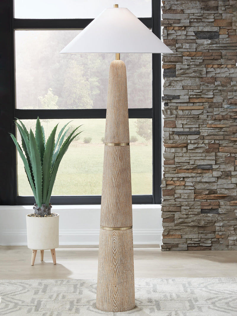 Gasparleigh Brown/Gold Finish Floor Lamp - L235811