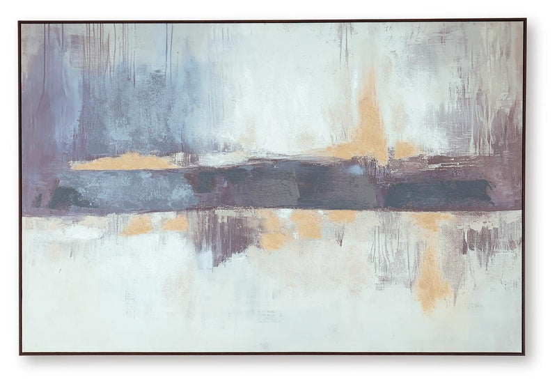 Gatesford Blue/White/Tan Wall Art - A8000479