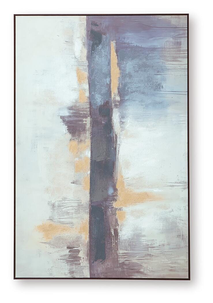 Gatesford Blue/White/Tan Wall Art - A8000479