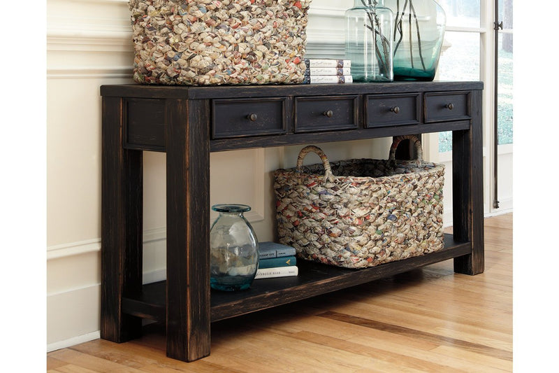 Gavelston Black Sofa/Console Table - Lara FurnitureSofa Table