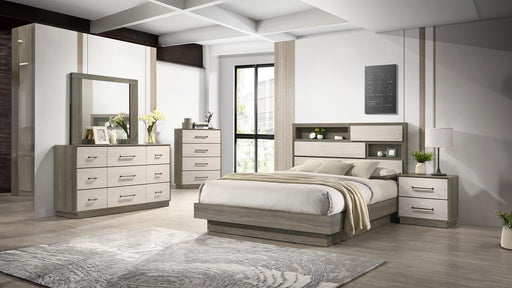 Gem Full 5 Pc Bedroom Set in Gray - Gem Full 5 Pc Bedroom Set in Gray
