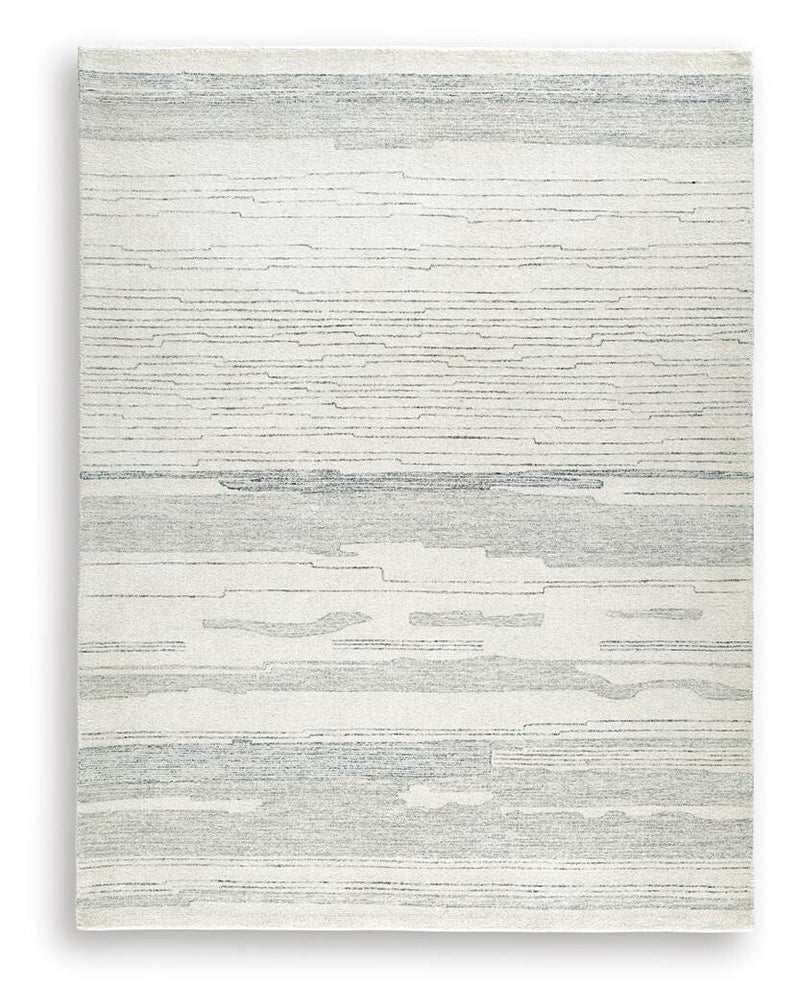 Genemost Ivory/Blue 7'8" x 10' Area Rug - R407841