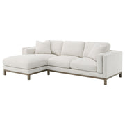Geneva Boucle Upholstered Sectional Chaise Sofa Sand - 551777