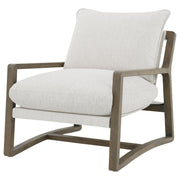 Geneva Boucle Upholstered Wood Arm Accent Chair Sand - 907509