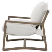 Geneva Boucle Upholstered Wood Arm Accent Chair Sand - 907509