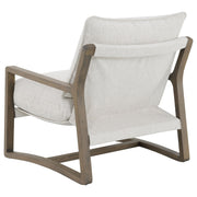 Geneva Boucle Upholstered Wood Arm Accent Chair Sand - 907509