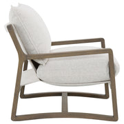 Geneva Boucle Upholstered Wood Arm Accent Chair Sand - 907509