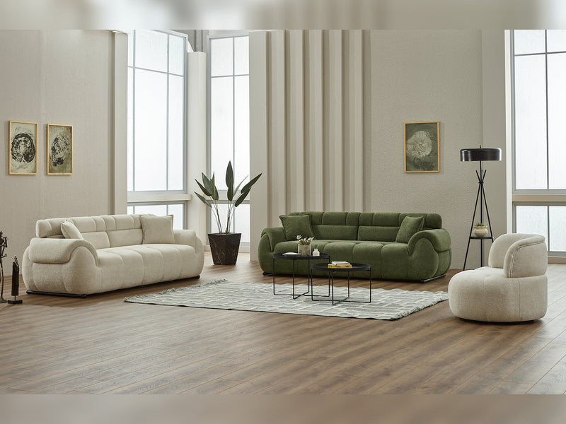 Genova Convertible Loveseat in Green - 200-SIM-GEN-ERATO11-2