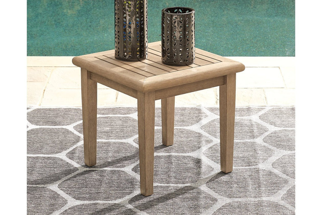 Gerianne Grayish Brown End Table - Gate FurnitureOutdoor Products