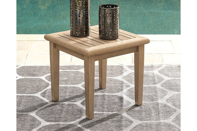 Gerianne Grayish Brown End Table - Lara FurnitureOutdoor Products