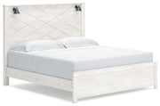 Gerridan King Panel Bed with Dresser in White/Gray - PKG019129