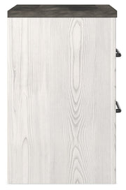 Gerridan Queen Panel Bed with 2 Nightstands in White/Gray - PKG019123