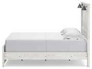 Gerridan Queen Panel Bed with 2 Nightstands in White/Gray - PKG019123