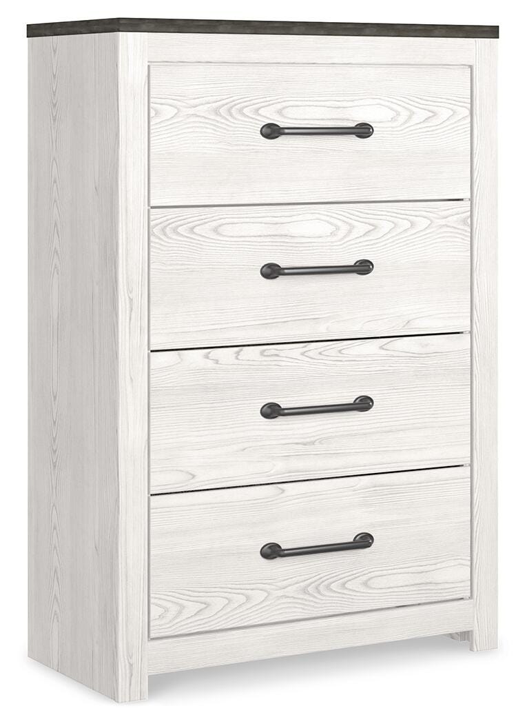 Gerridan White/Gray Full Panel Bed and Chest - B1190B36