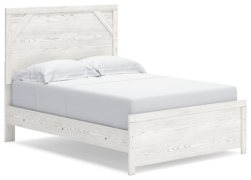Gerridan White/Gray Full Panel Bed and Chest - B1190B36