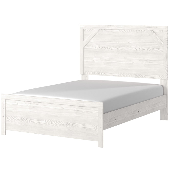 Gerridan White - Gray Full Panel Bed - Gate FurnitureFull Bed