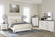 Gerridan White - Gray Queen Panel Bed - Gate FurnitureQueen Bed