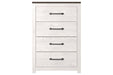 Gerridan White/Gray Chest of Drawers - Gate FurnitureChest
