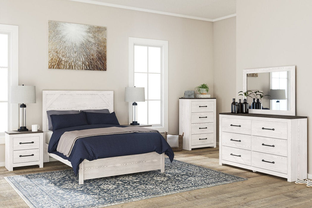 Gerridan White/Gray Full Panel Bed - Gate FurnitureFull Bed