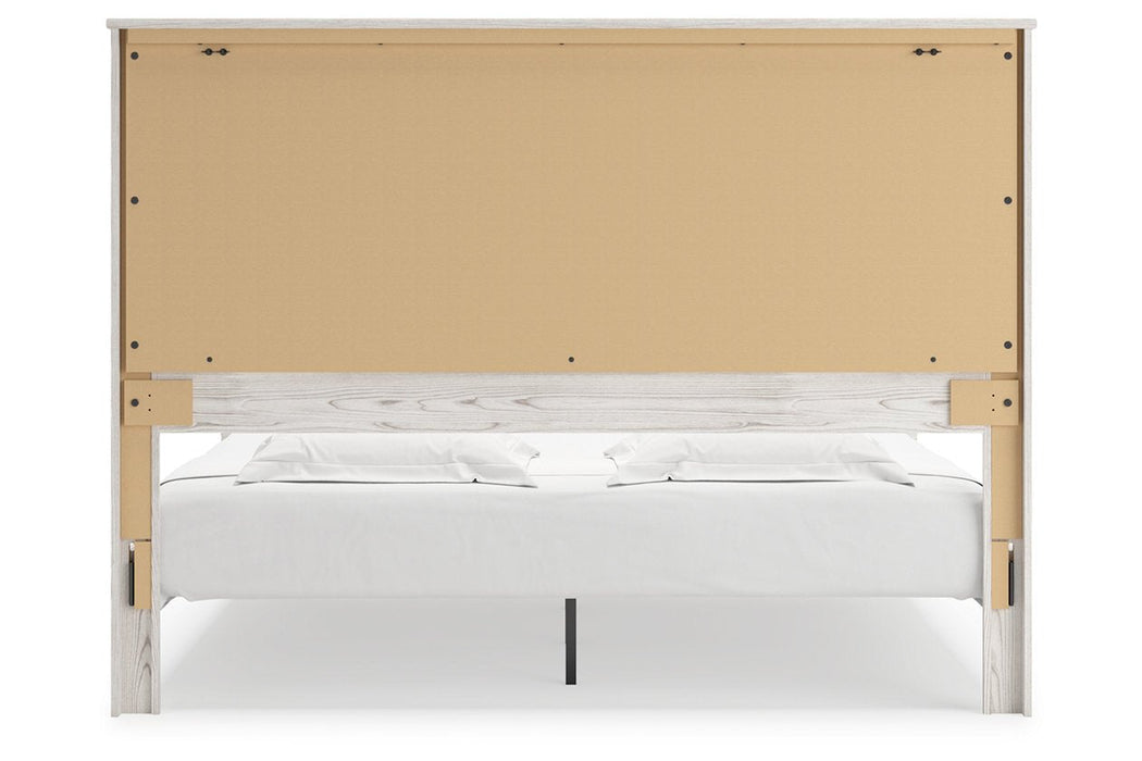 Gerridan White/Gray King Panel Bed - Gate FurnitureKing Bed
