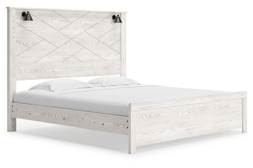 Gerridan White/Gray King Panel Bed - Gate FurnitureKing Bed