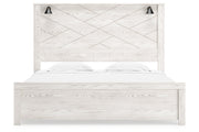 Gerridan White/Gray King Panel Bed - Lara FurnitureKing Bed