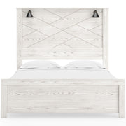Gerridan White/Gray Lighted Panel Bedroom Set - Lara FurnitureBedroom Set