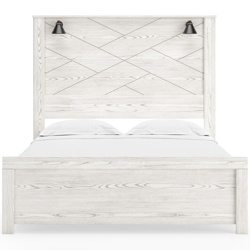 Gerridan White/Gray Lighted Panel Bedroom Set - Lara FurnitureBedroom Set