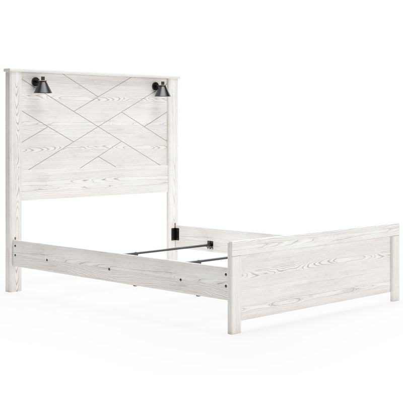 Gerridan White/Gray Lighted Panel Bedroom Set - Lara FurnitureBedroom Set