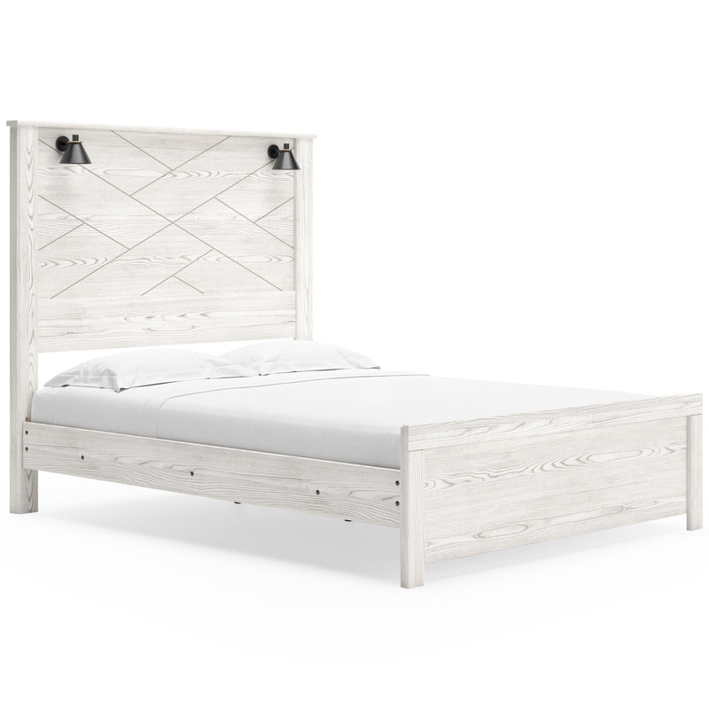 Gerridan White/Gray Lighted Panel Bedroom Set - Lara FurnitureBedroom Set