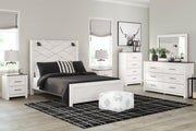 Gerridan White/Gray Lighted Panel Bedroom Set - Lara FurnitureBedroom Set