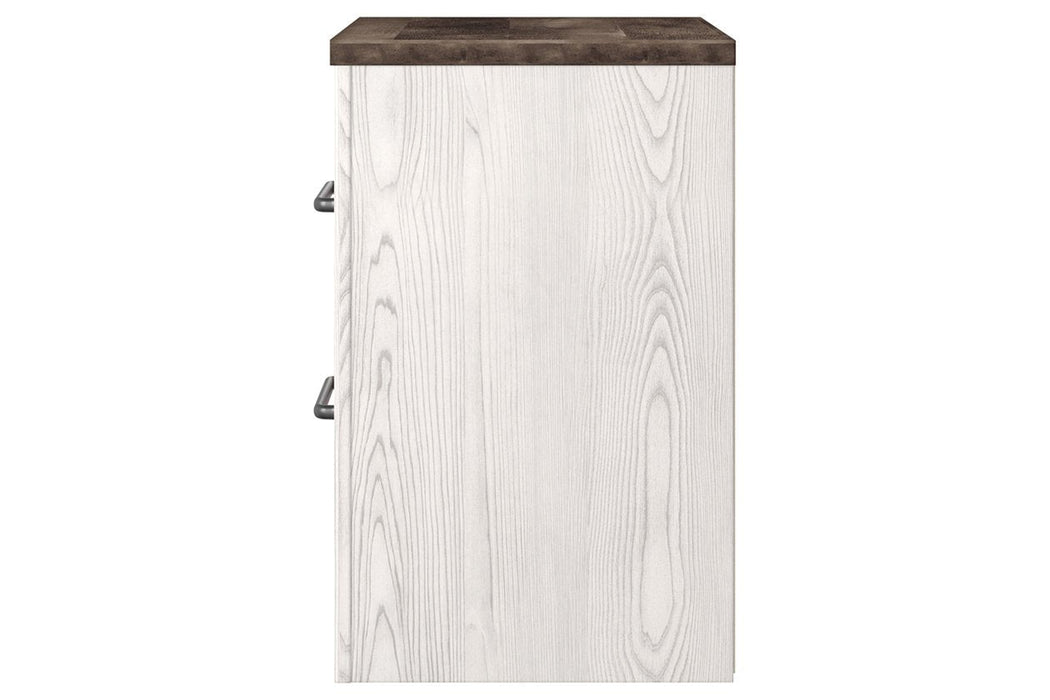 Gerridan White/Gray Nightstand - Gate FurnitureNightstand